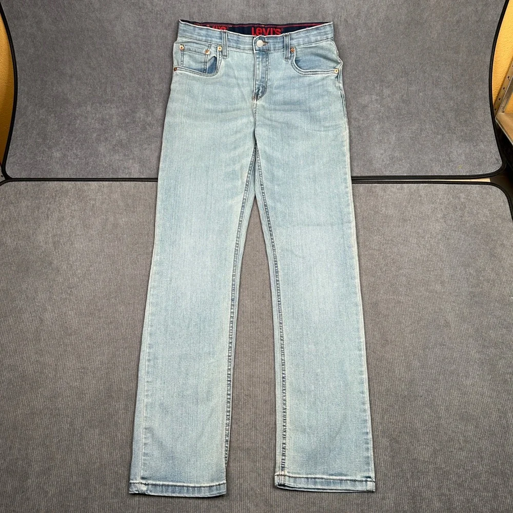 Levis 514 Straight Leg Jeans Y2K Light Wash Denim 30x32 Boys Size 20 Regular